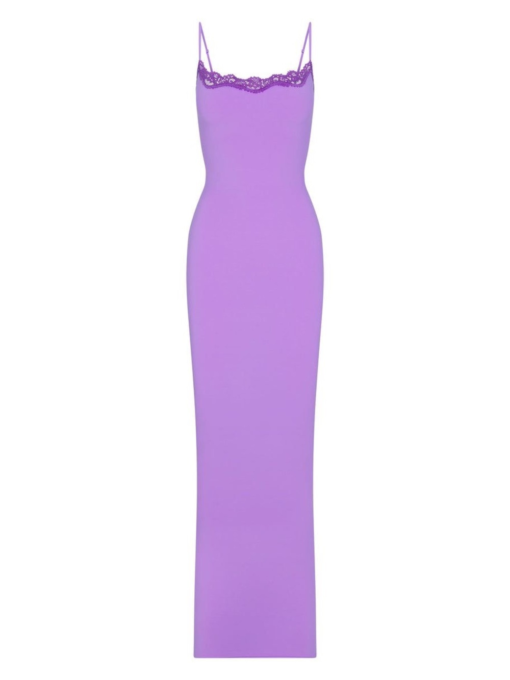 SKIMS FITS EVERYBODY LACE SLIP DRESS ULTRA VIOLET TONAL